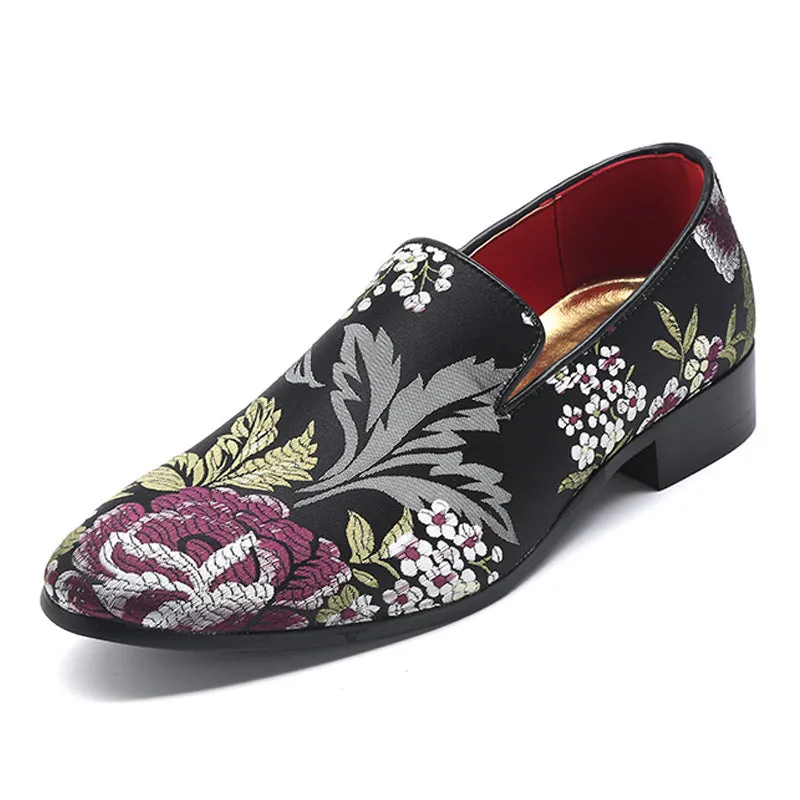 2023 spring new loafers breathable Chinese style trendy shoes men's silk embroidery men's shoes foreign agent