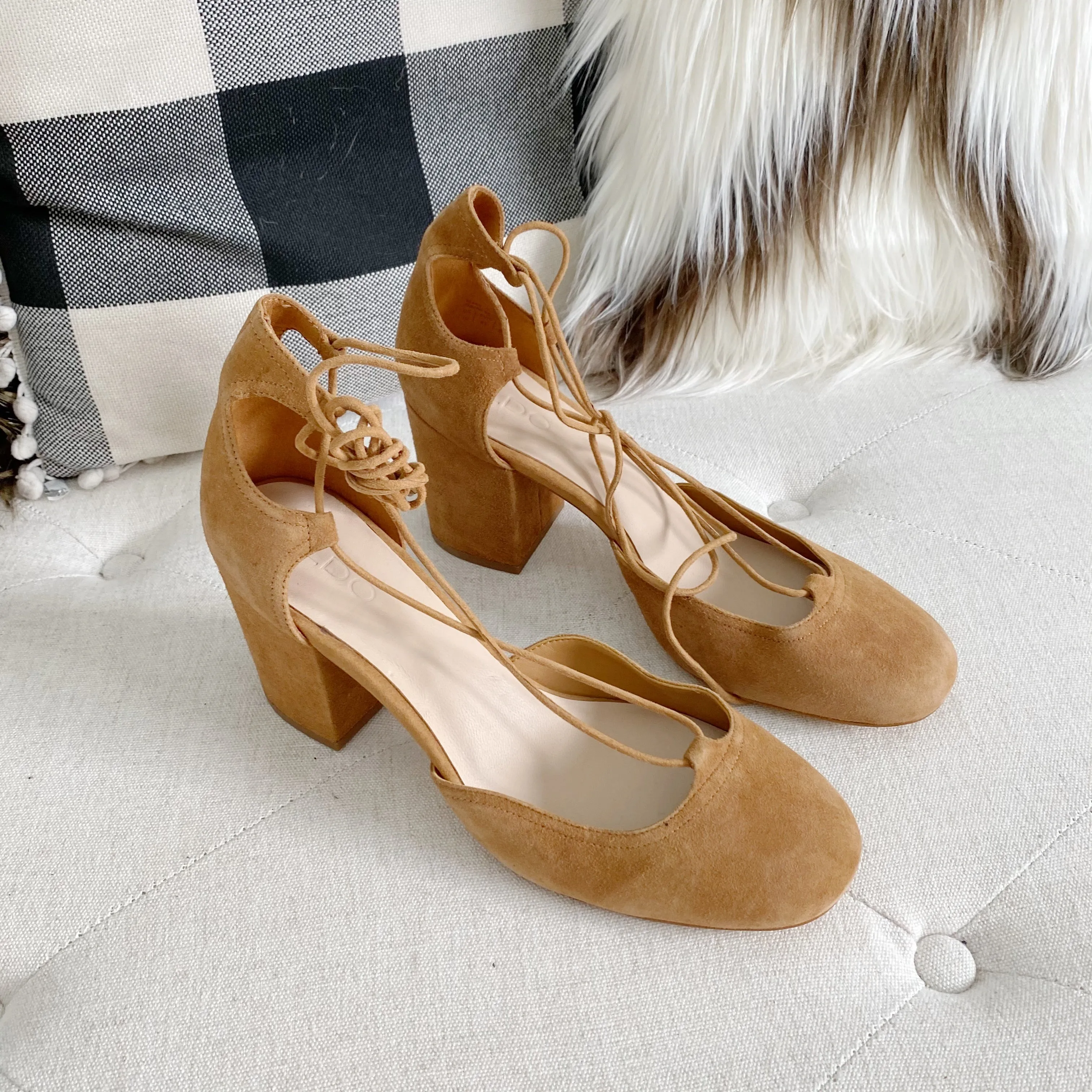 ALDO suede wrap Heels new 10