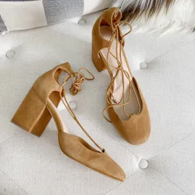 ALDO suede wrap Heels new 10