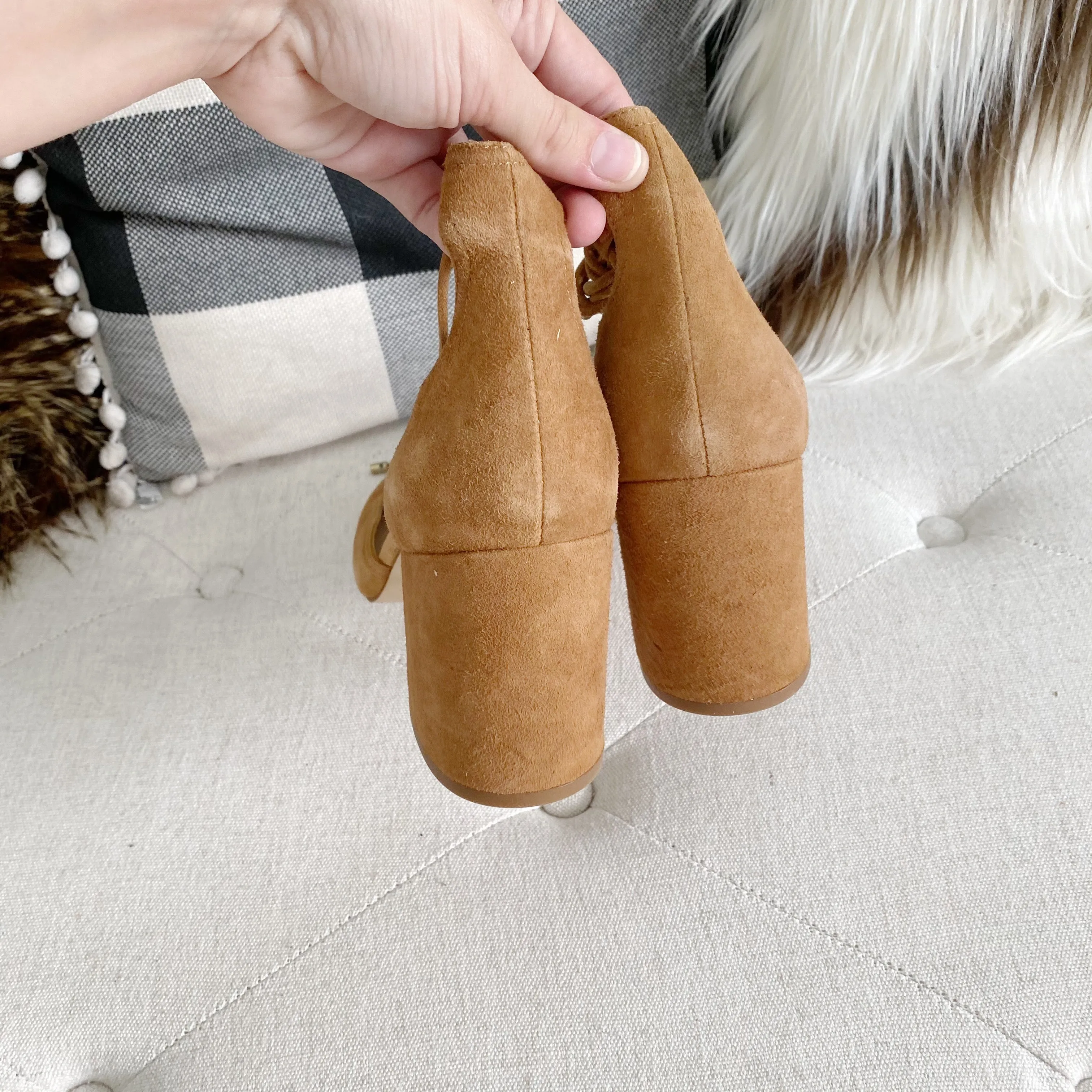 ALDO suede wrap Heels new 10