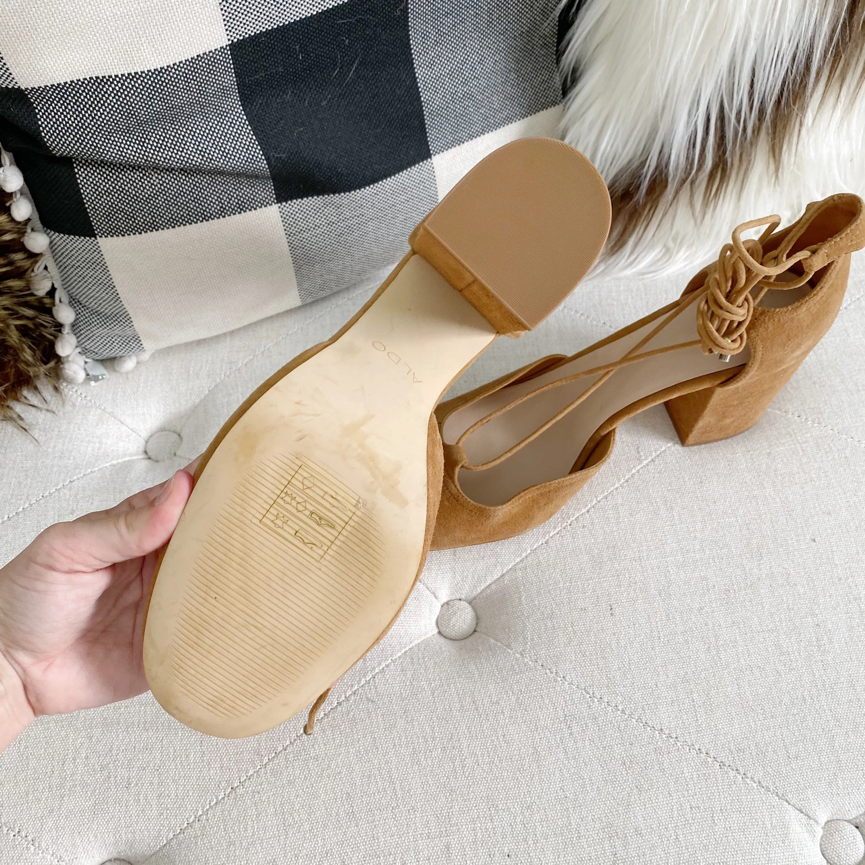 ALDO suede wrap Heels new 10