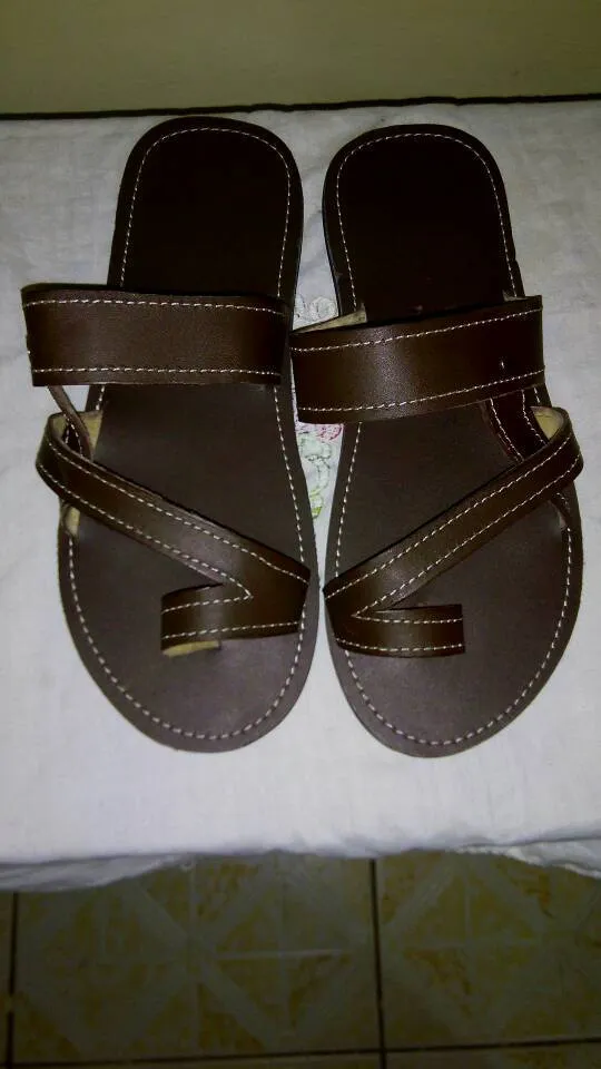 Brown Masai Style Sandals For Men | Masaai Leather Handmade Sandals Made in Kenya | Long Lasting Comfy Masaai Men Sandals With Free Shipping