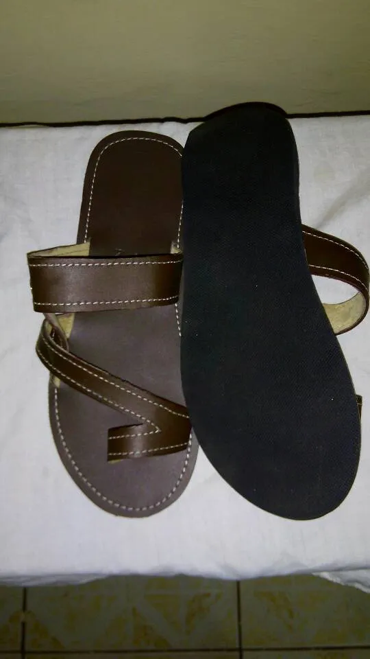 Brown Masai Style Sandals For Men | Masaai Leather Handmade Sandals Made in Kenya | Long Lasting Comfy Masaai Men Sandals With Free Shipping
