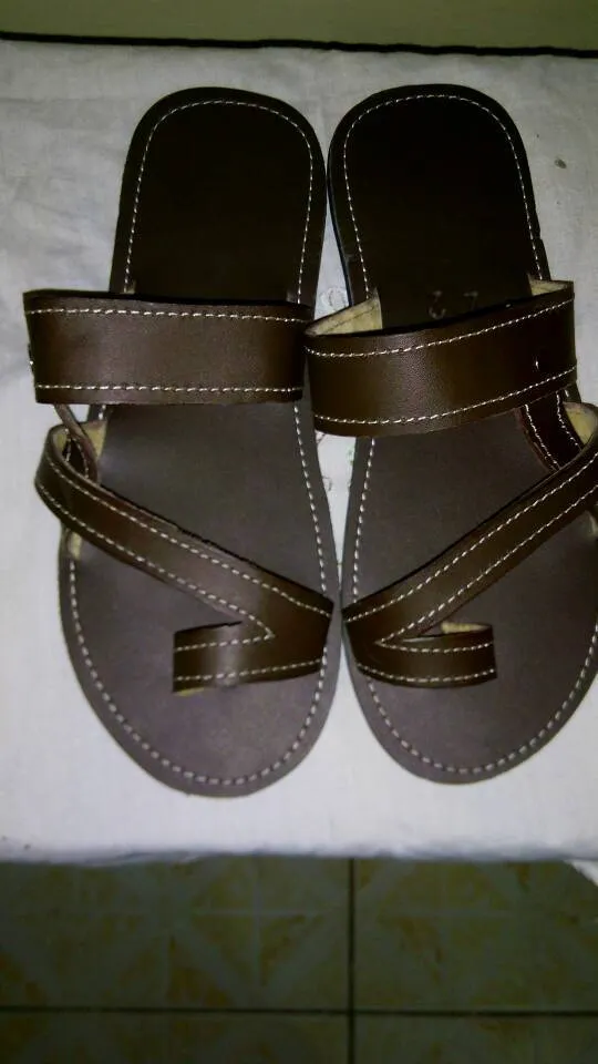 Brown Masai Style Sandals For Men | Masaai Leather Handmade Sandals Made in Kenya | Long Lasting Comfy Masaai Men Sandals With Free Shipping