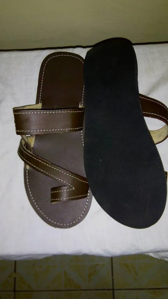 Brown Masai Style Sandals For Men | Masaai Leather Handmade Sandals Made in Kenya | Long Lasting Comfy Masaai Men Sandals With Free Shipping