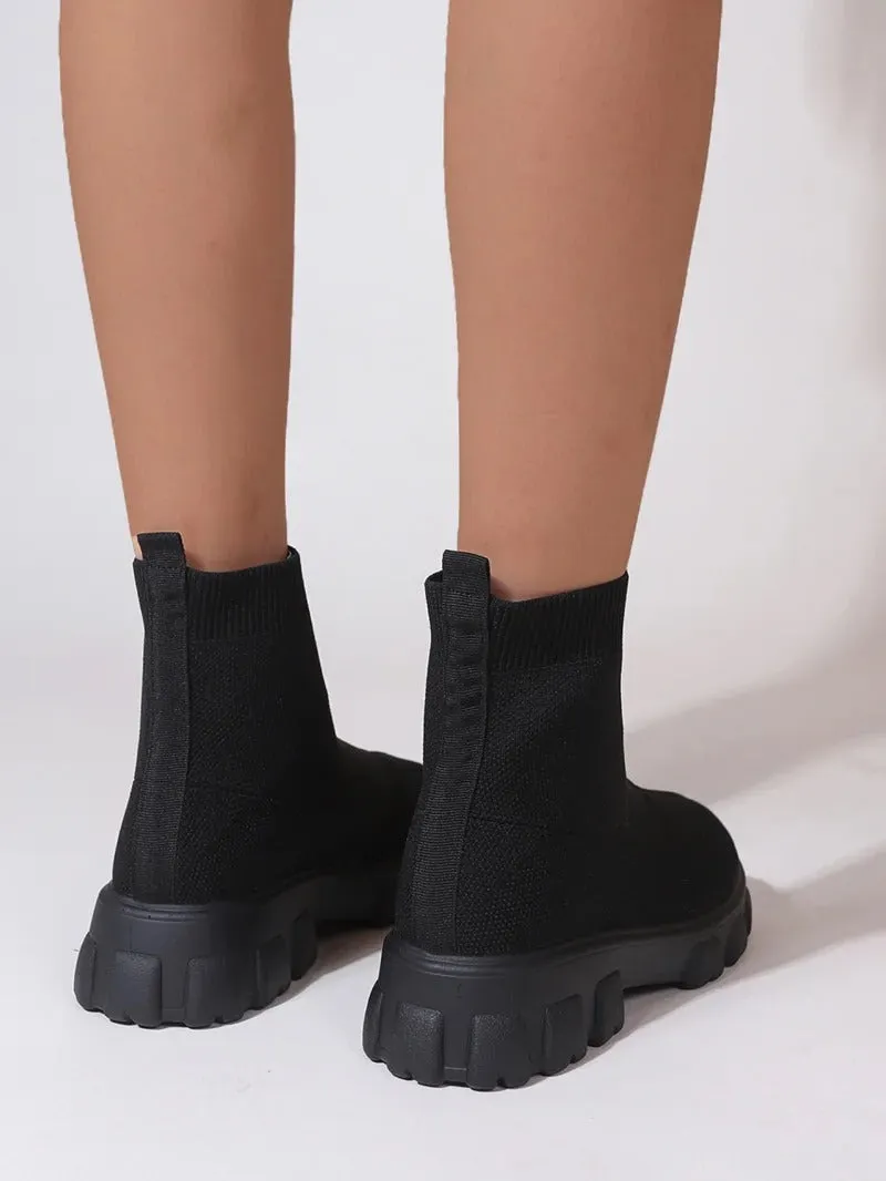 Carolina Sneakers | Trendy comfortabele Mesh laarzen/sneakers met hoge zool voor vrouwen