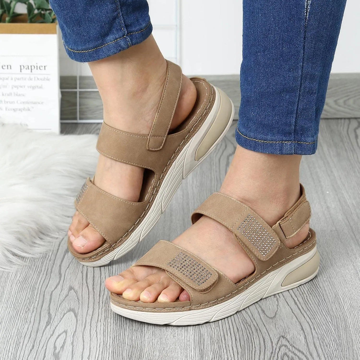 Dress Sandals for Women 2025 Fashion Platform Wedge Casual Sandal Athletic Sport Sandals