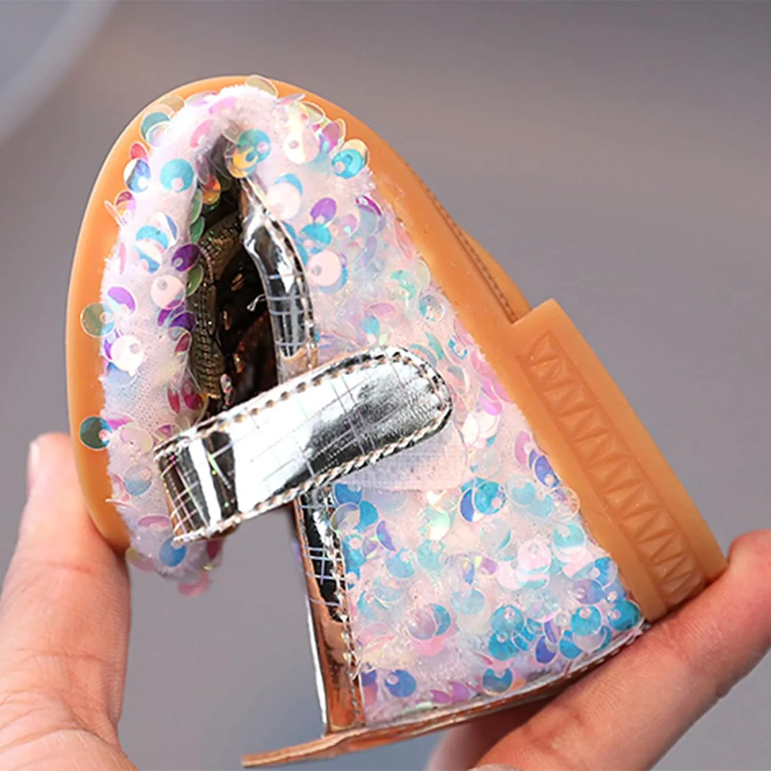 Girls Sandals Summer Autumn Fashion Cute Girls Casual Shoes Colorful Sequins Shiny Bow Flat Bottom Casual Dress Shoe