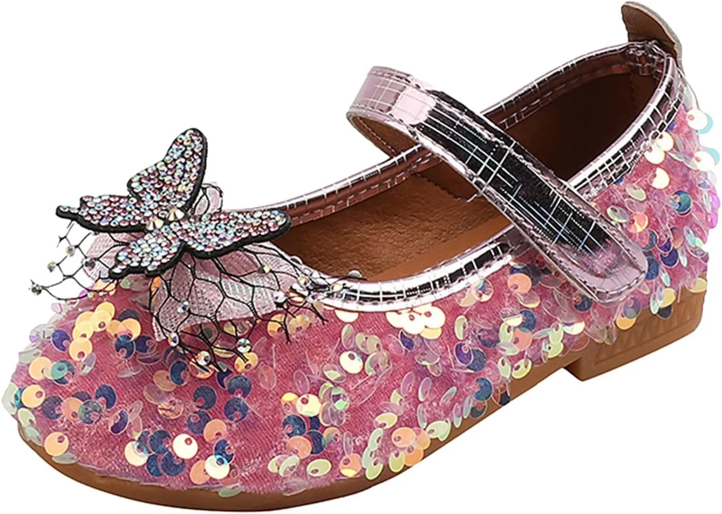 Girls Sandals Summer Autumn Fashion Cute Girls Casual Shoes Colorful Sequins Shiny Bow Flat Bottom Casual Dress Shoe