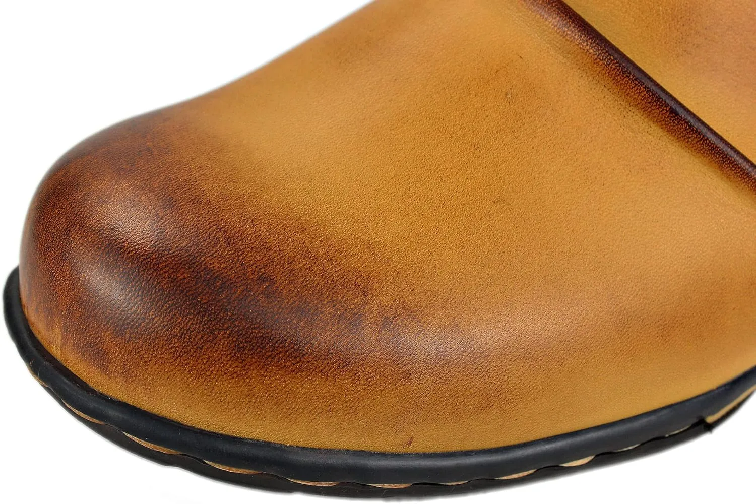 Men's Chukka Cowboy Stylish Motorcycle Hiking Fashion Casual Leather Ankle Side Zipper Boots CD-5008-1-Z-R
