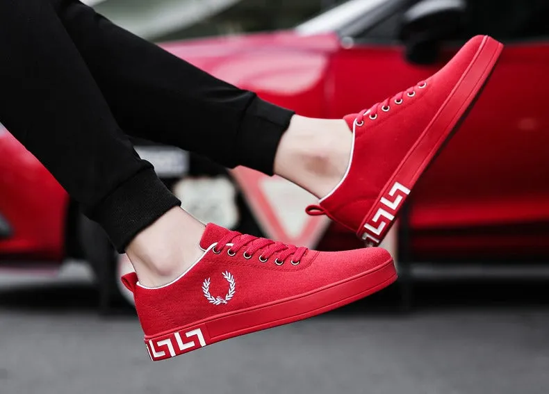 Men's Spring/Autumn Canvas Lace-Up Flats | Men's Sneakers