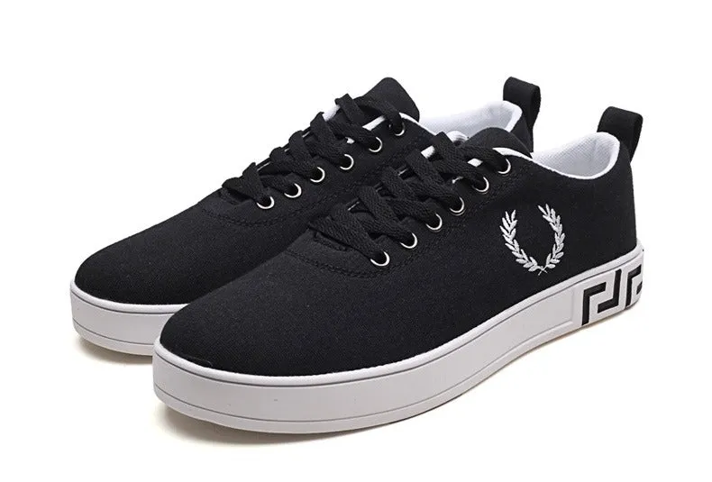 Men's Spring/Autumn Canvas Lace-Up Flats | Men's Sneakers