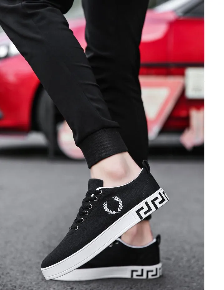 Men's Spring/Autumn Canvas Lace-Up Flats | Men's Sneakers