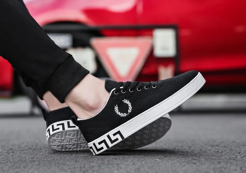 Men's Spring/Autumn Canvas Lace-Up Flats | Men's Sneakers
