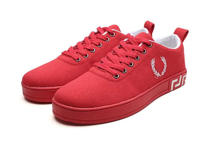 Men's Spring/Autumn Canvas Lace-Up Flats | Men's Sneakers