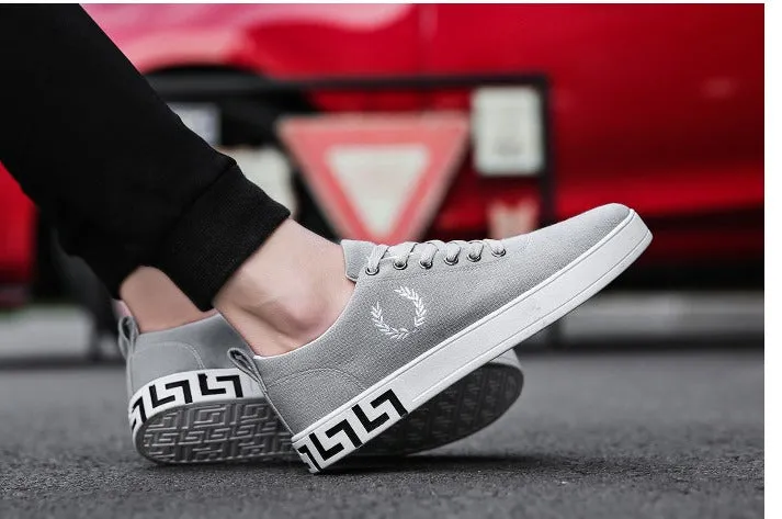 Men's Spring/Autumn Canvas Lace-Up Flats | Men's Sneakers