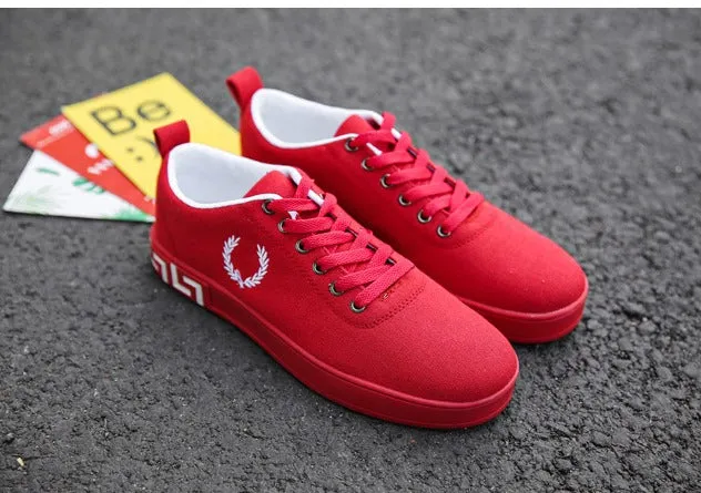 Men's Spring/Autumn Canvas Lace-Up Flats | Men's Sneakers