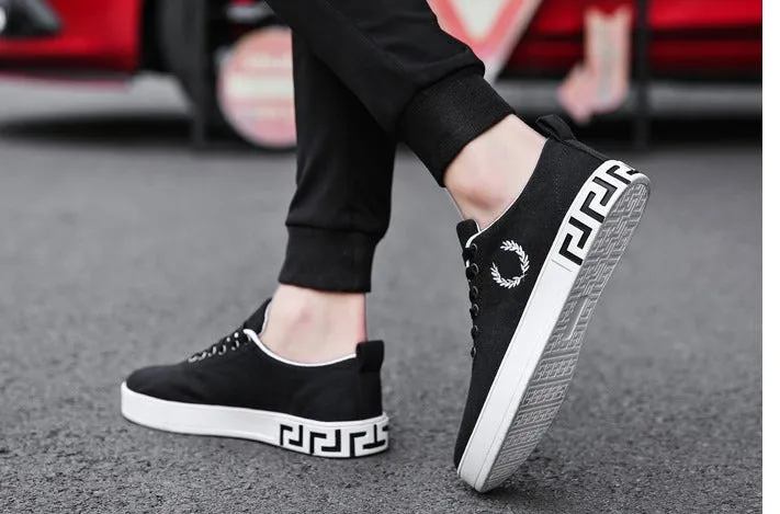 Men's Spring/Autumn Canvas Lace-Up Flats | Men's Sneakers