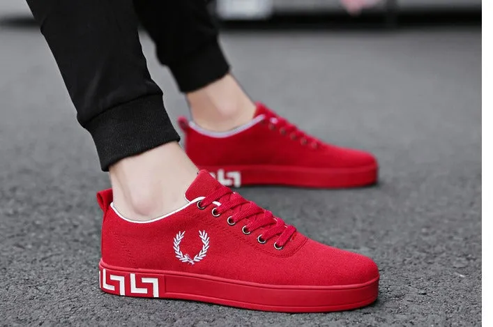 Men's Spring/Autumn Canvas Lace-Up Flats | Men's Sneakers