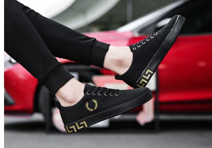 Men's Spring/Autumn Canvas Lace-Up Flats | Men's Sneakers