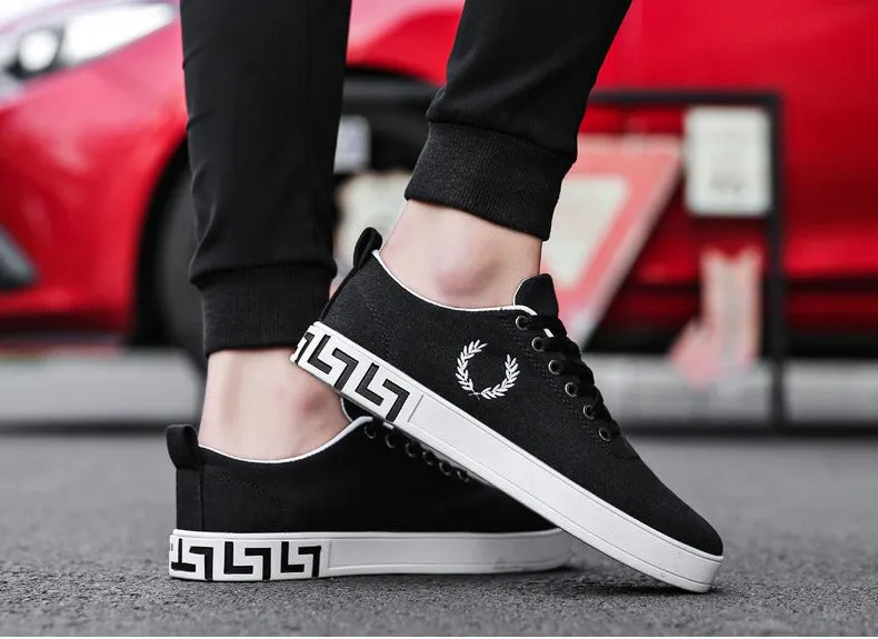 Men's Spring/Autumn Canvas Lace-Up Flats | Men's Sneakers