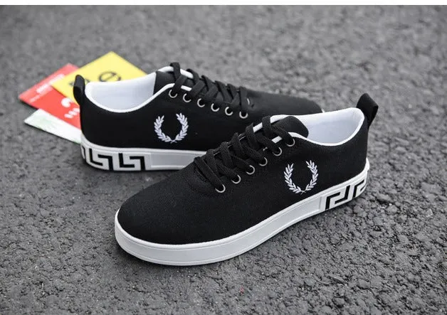 Men's Spring/Autumn Canvas Lace-Up Flats | Men's Sneakers