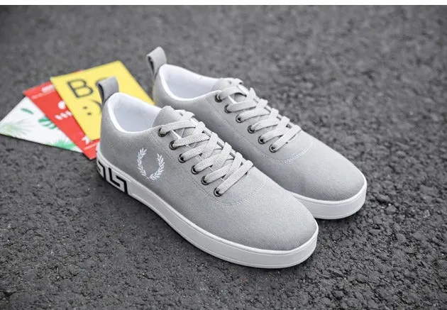 Men's Spring/Autumn Canvas Lace-Up Flats | Men's Sneakers