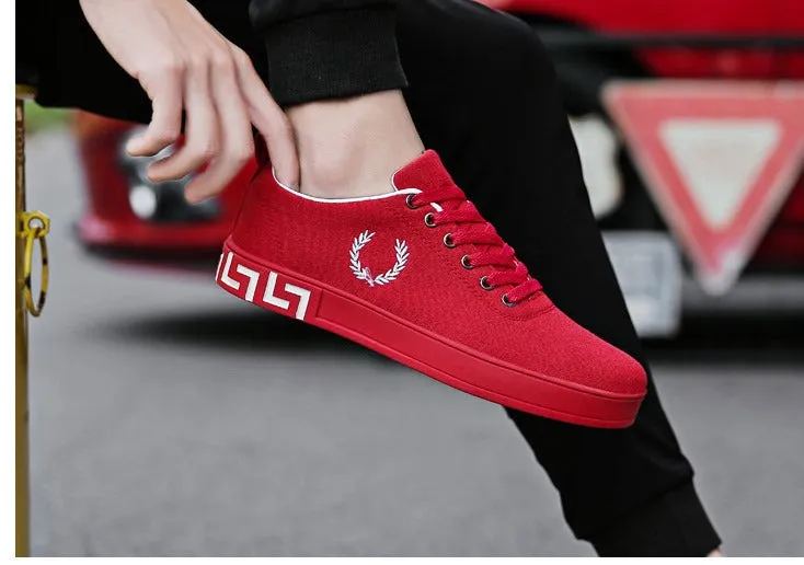 Men's Spring/Autumn Canvas Lace-Up Flats | Men's Sneakers
