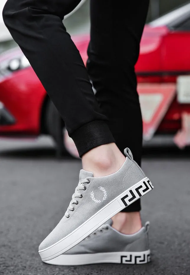 Men's Spring/Autumn Canvas Lace-Up Flats | Men's Sneakers