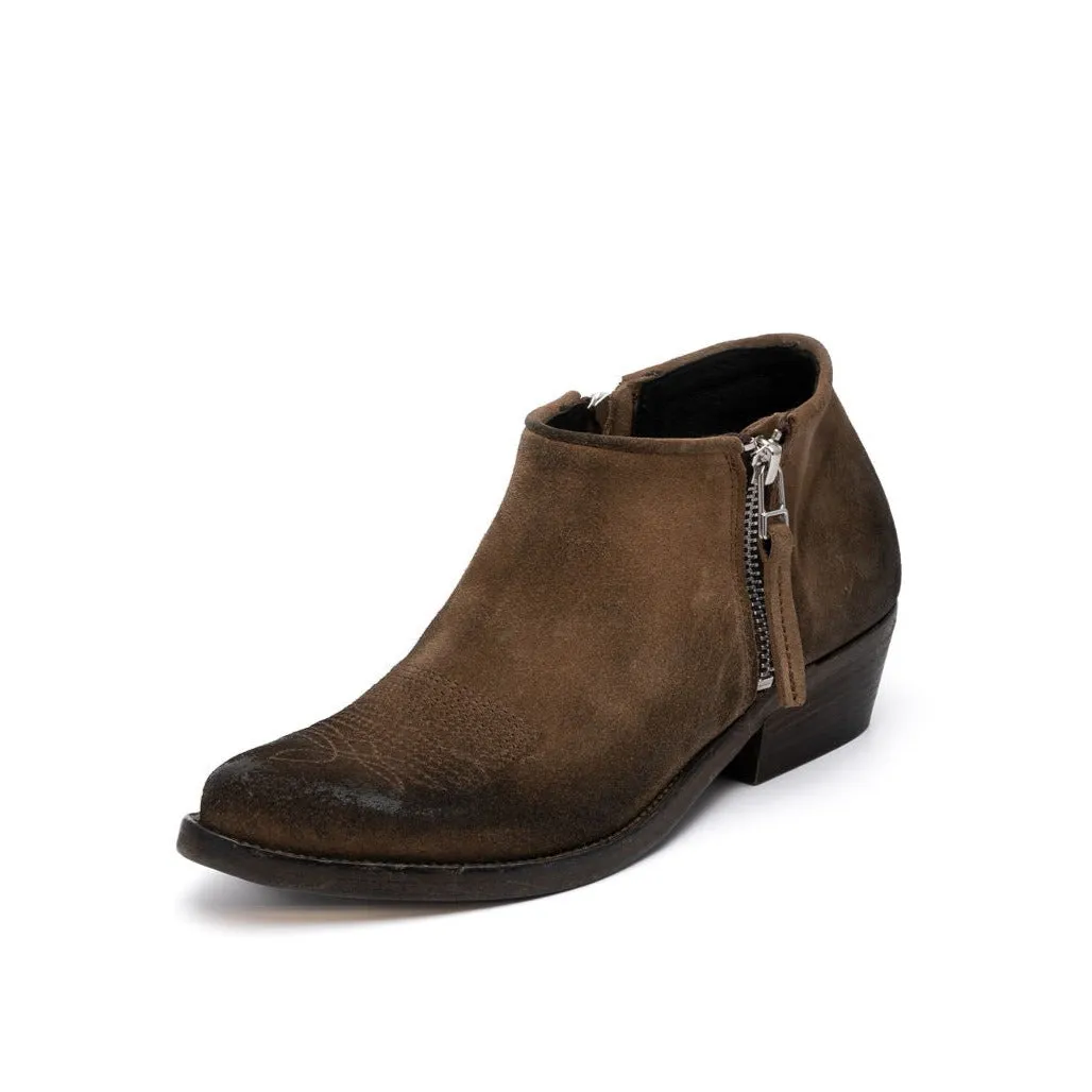 MORGAN Keep Tan Booties with Tan Stitch