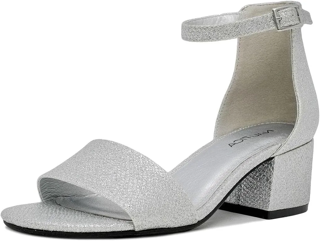 NAUTICA Women's Ankle Strap Low-Chunk Pump Sandal: Elegant Low-Block Heel Dress Shoe for Stylish Comfort-Yona