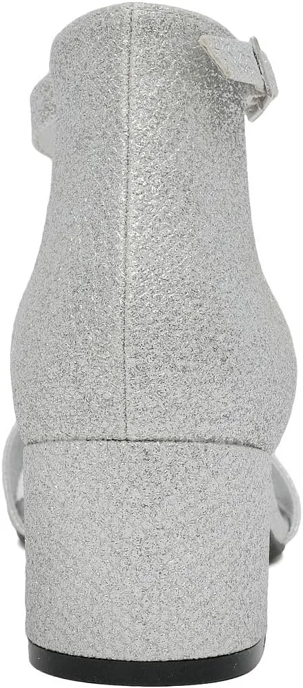 NAUTICA Women's Ankle Strap Low-Chunk Pump Sandal: Elegant Low-Block Heel Dress Shoe for Stylish Comfort-Yona