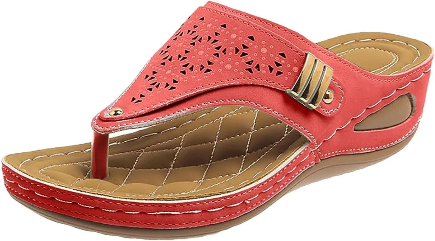 Orthopedic Sandals for Women Breathable Mesh Hollow Sports Comfortable Flip Flops Arch Support Slippers Sandals
