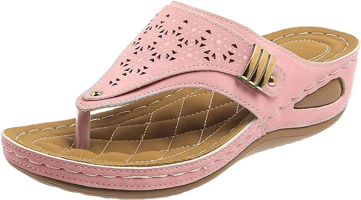 Orthopedic Sandals for Women Breathable Mesh Hollow Sports Comfortable Flip Flops Arch Support Slippers Sandals
