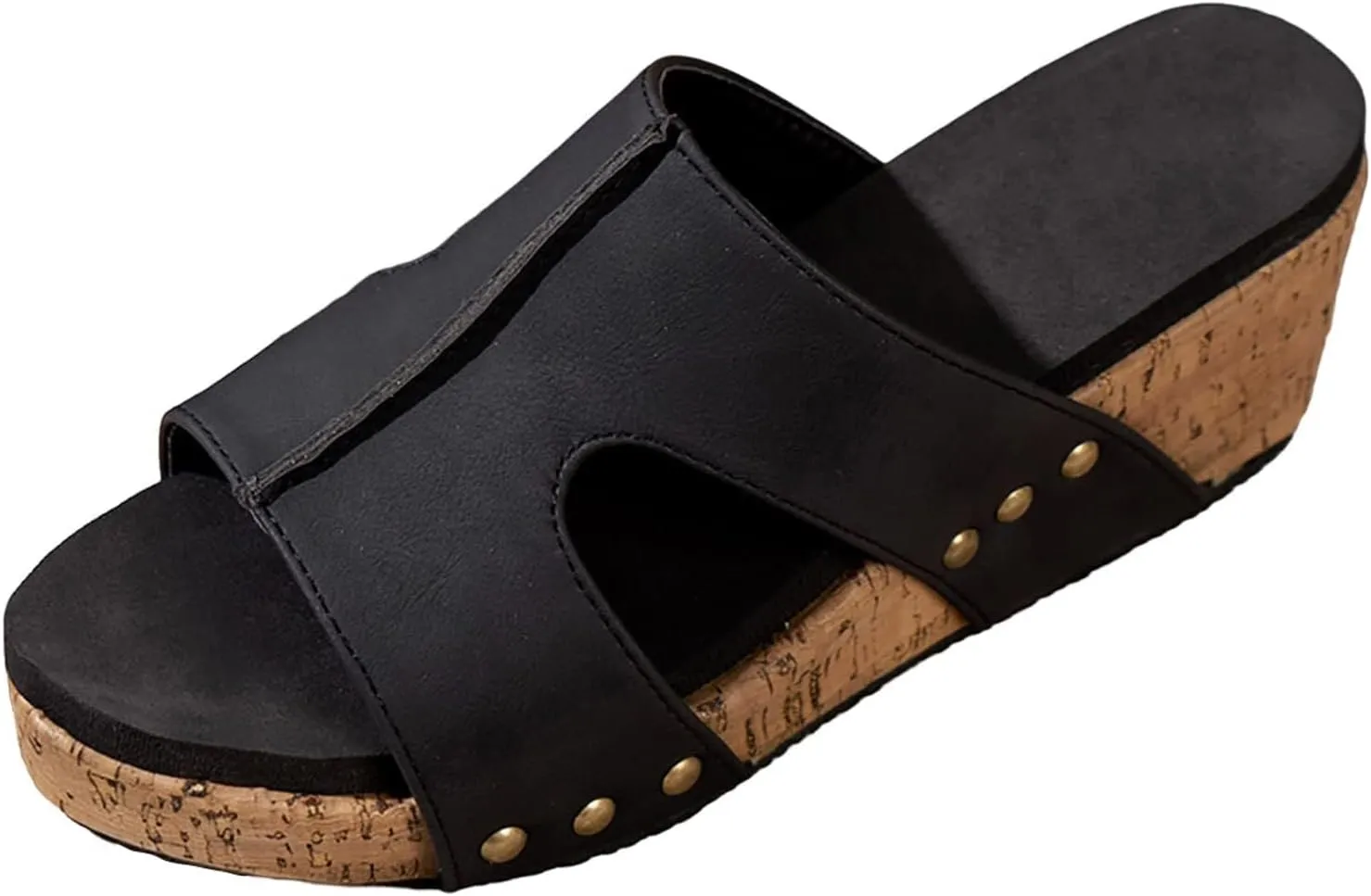 Platform Wedge Sandals for Women Summer Dressy Orthopedic Non Slip Slipper Sandals Fashion Open Toe Fabric Casual Slippers Concise Casual Summer Shoes