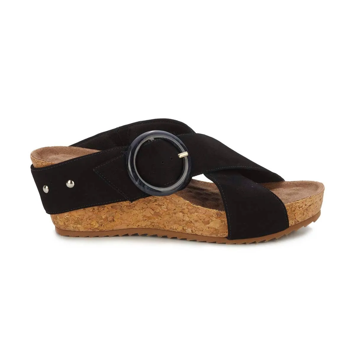 Ros Hommerson Tabitha Ii Women's Platform Wedge Sandal In Black Nubuck