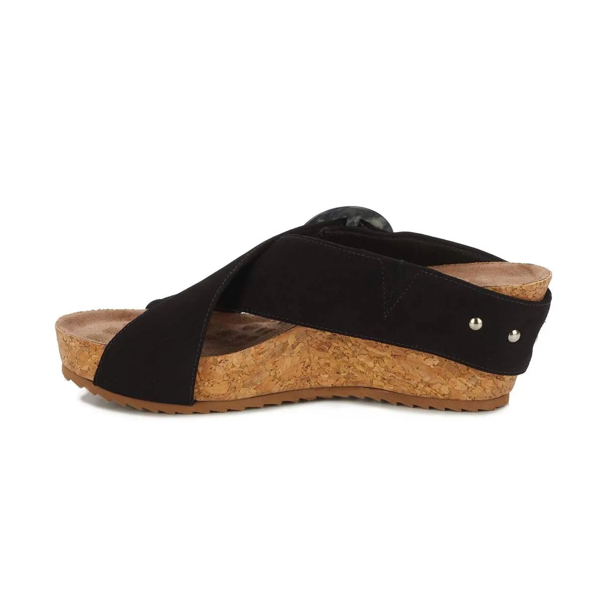 Ros Hommerson Tabitha Ii Women's Platform Wedge Sandal In Black Nubuck