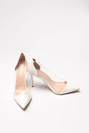 White PVC Heels
