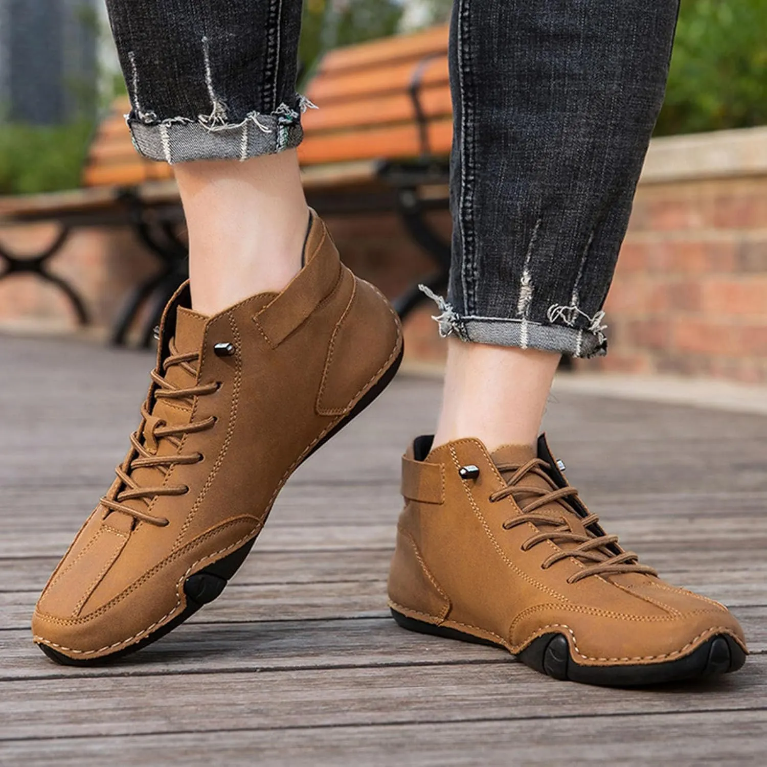 Wlaking Shoes for Men Soft Cushions Athletic Walking Versatile Office Solid Color Workout Mens Sneaker