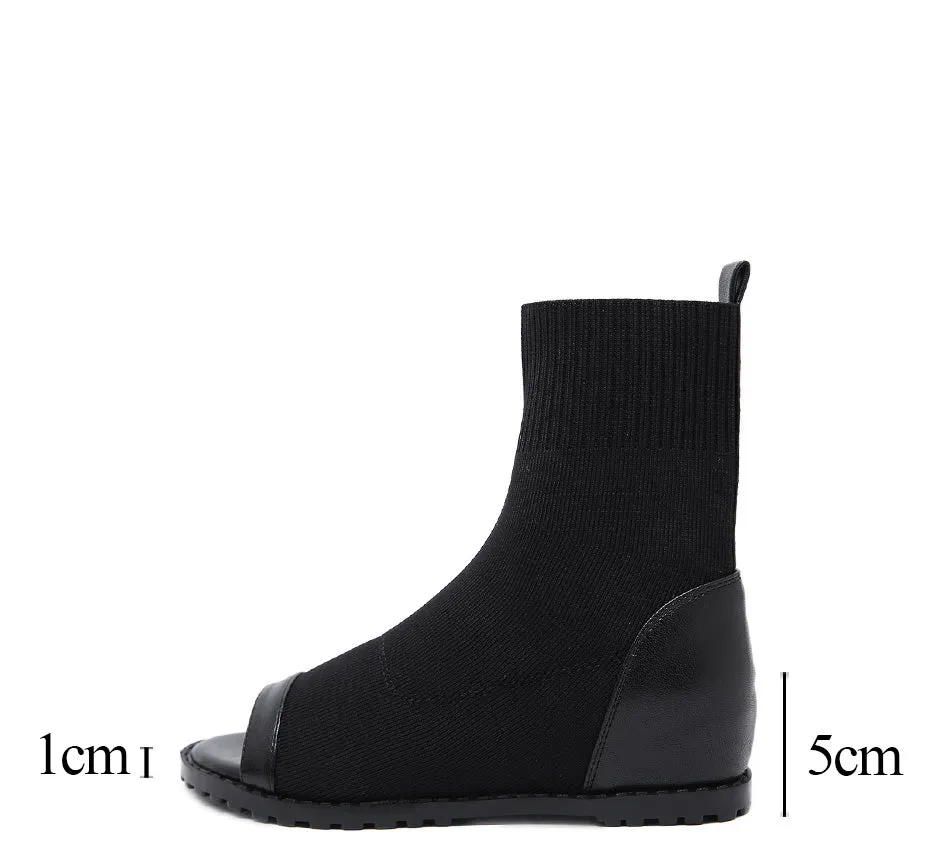 Women's Summer Soft Leather Slip-On Ankle Boots