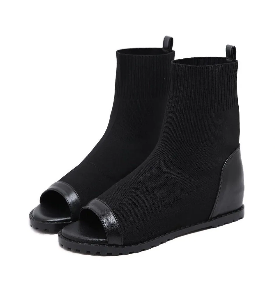 Women's Summer Soft Leather Slip-On Ankle Boots