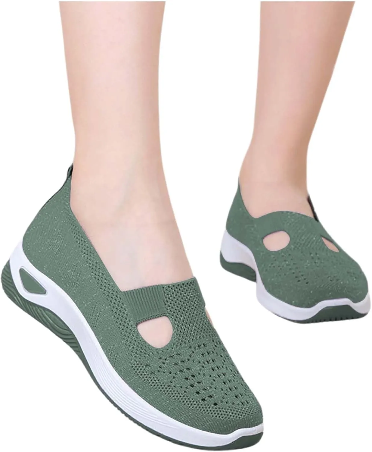 Women's Woven Orthopedic Breathable Soft Shoes Tennis Shoes Womens Wide Feet Casual Work Shoes Platform Sneakers White Tennis Shoe Loafers Dress Shoe
